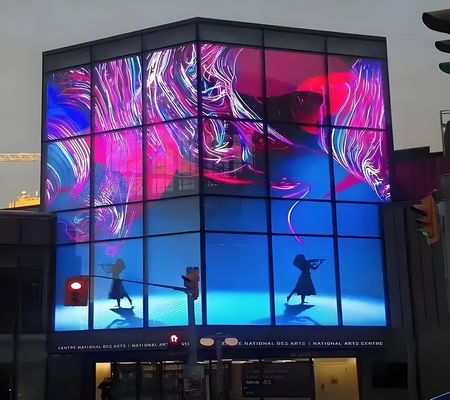 Goede prijs p7 Doorzichtig LED-scherm Perfecte balans tussen transparantie en imago voor winkels en bedrijfsgebouwen online