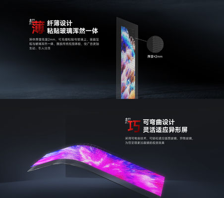 Goede prijs Hoogoplossend Flexibel Led Transparent Display Helder Led Muur online