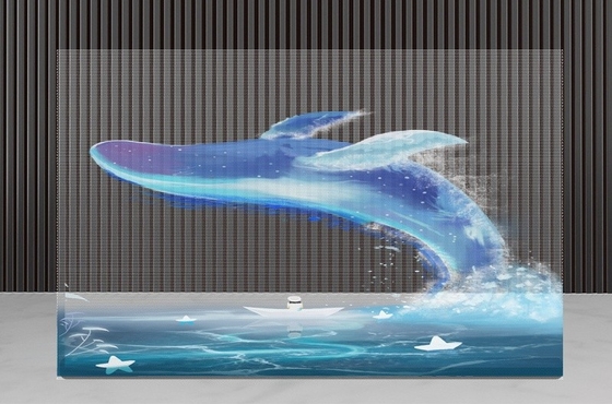 Good price P30 Transparent Led Display Film Clear Led Screen Cutting Edge For Architectural Applications online
